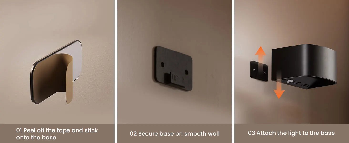 Smart Motion Sensor Wall Light LED Rechargeable Magnetic Night Light LED 3 Colors Dual Control, Timing Setting, Day/Night Mode