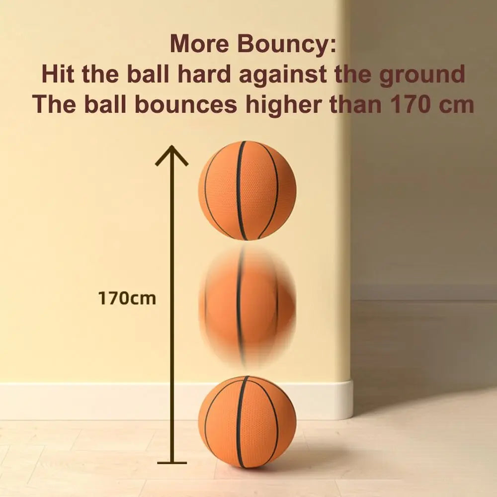 New Cloth Cover Silent Basketball Foam Easy to Grip Bouncing Basketball High-Density Low Noise Training Ball Indoor Activities
