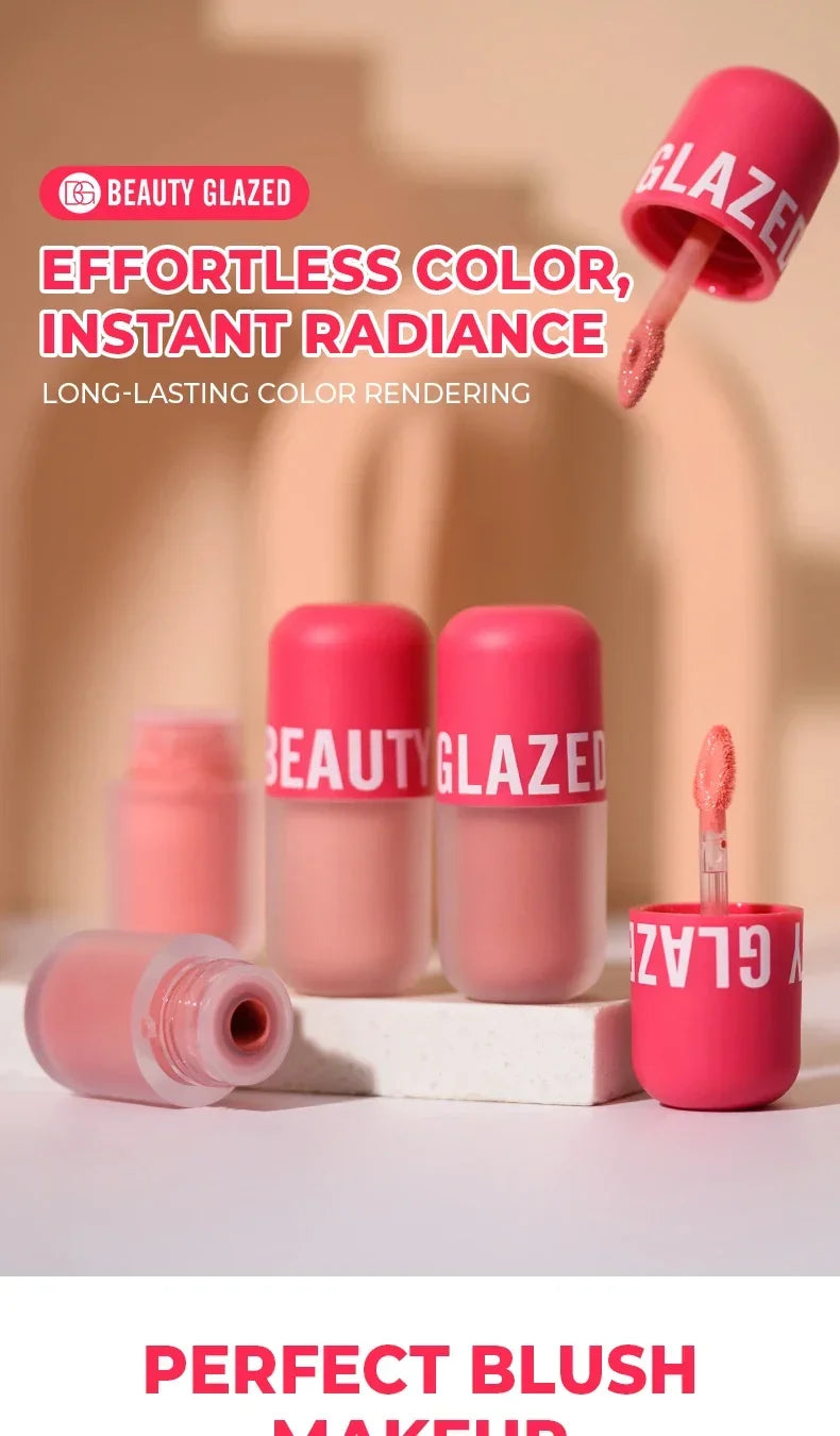 BEAUTY GLAZED 5 Colors Blush Serum Long Lasting Waterproof Natural Cheek Tint Blusher Matte Cream On Face Make Up Cosmetics