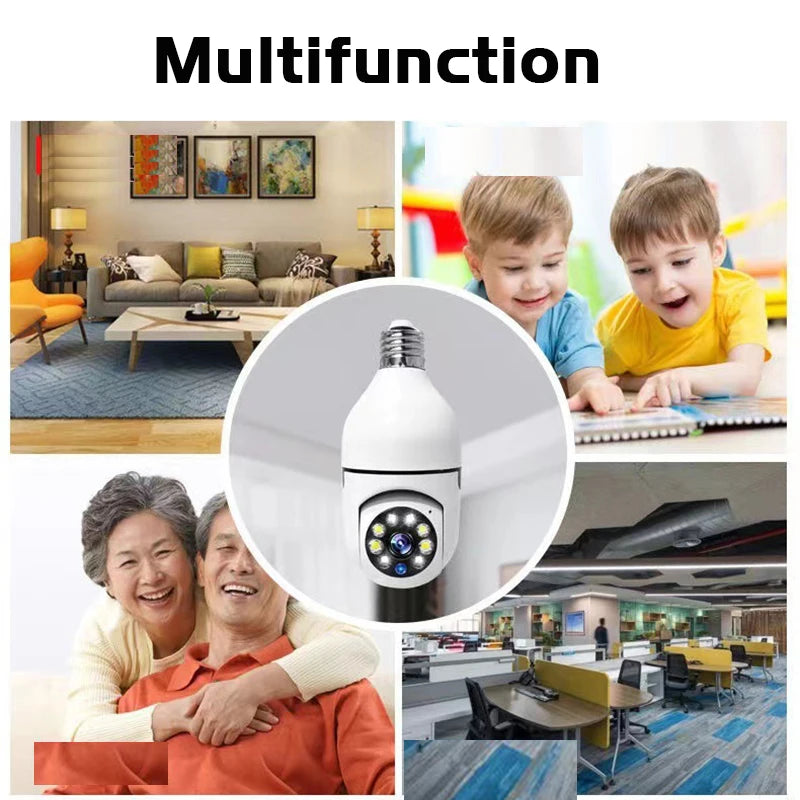 Smart Home 2.4G E27 Bulb Wifi Surveillance Camera HD Night Security Video Surveillance Supprt Two Way Audio Mobile Motion