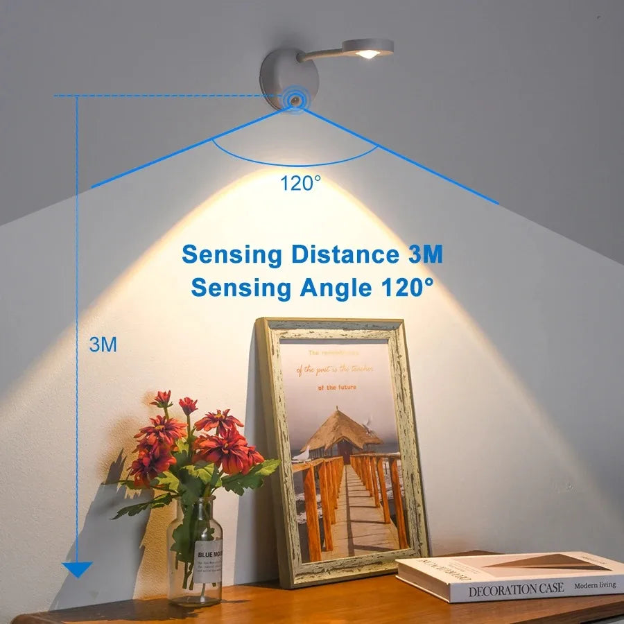 Motion Sensor Light Wireless Night Light USB LED for Kitchen Bedroom Mural Living Room Sensor Wall lamp Indoor Lighting LED USB