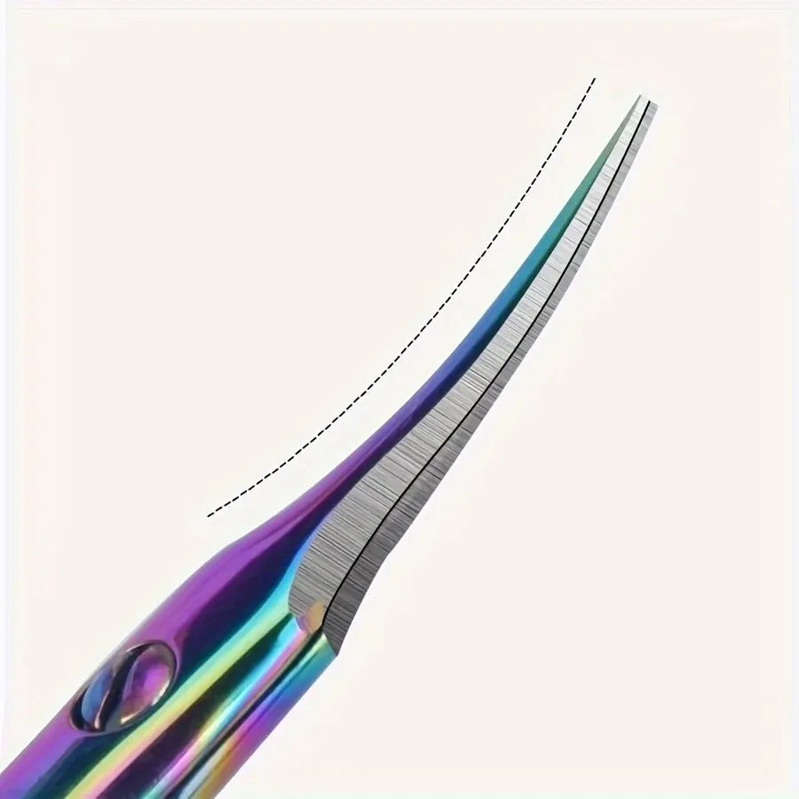 Dead Skin Remover Stainless Steel Curved Tip Thin Blade Cuticle Scissors Nail Clippers Trimmer Manicure Tools Eyebrow Tools