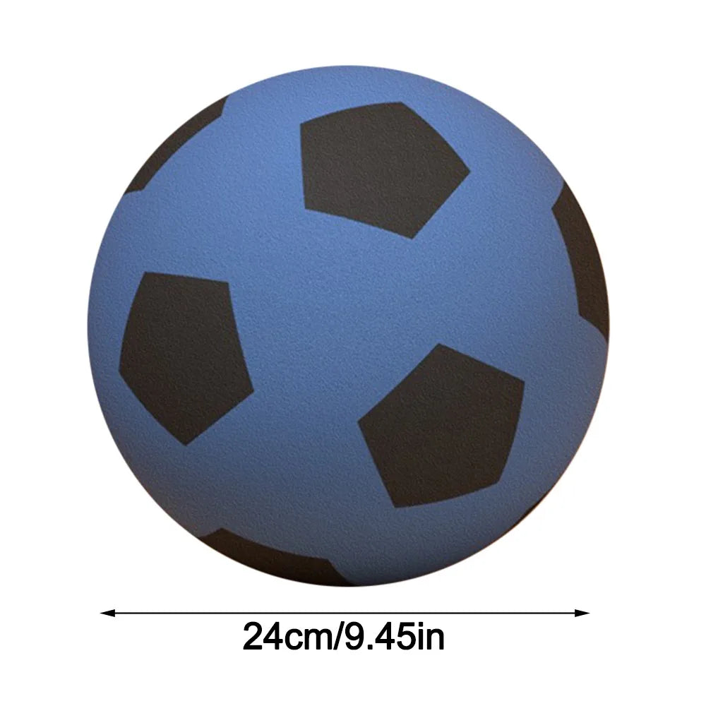 High-Elastic Silent Football Easy to Grip Low Noise Low Noise Foam Soccer Ball Lightweight Squeezable Indoor Training Ball