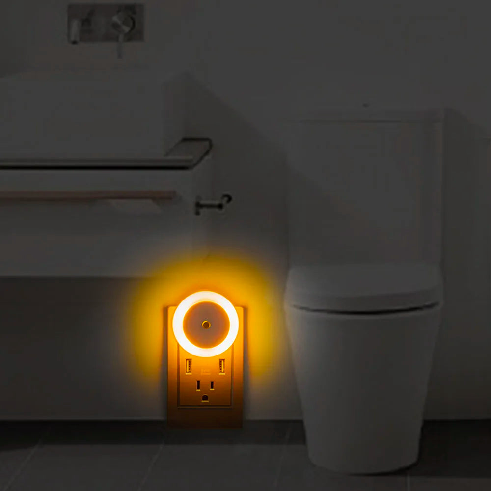 intelligent Motion Sensor night light auto on/off wireless night light LED Plug-in wall lamp  bedroom bedside lamp home lighting