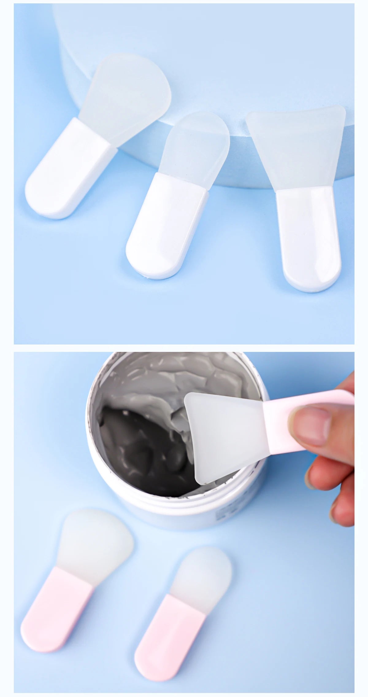 Makeup Brushes 3 Pcs Skin Care Brush SPA Professional Silicone Facial Mask Face Cleanser Massager Beauty Tools For Brush