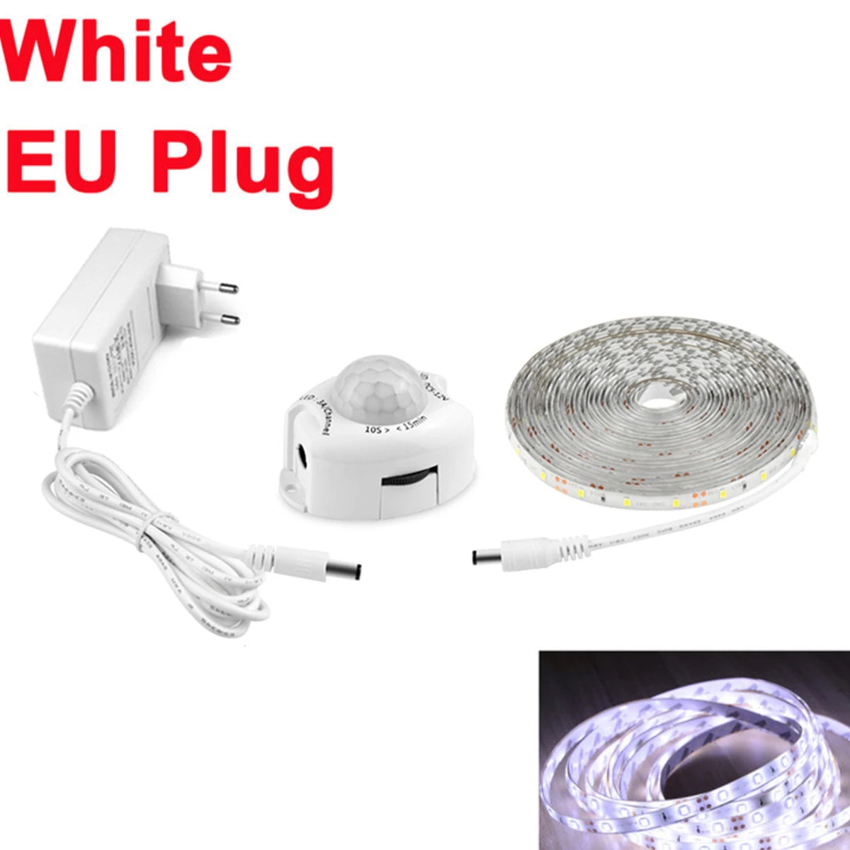 12V Bathroom Mirror Light PIR Motion Sensor LED Strip Light 2835 60led/M Waterproof Smart Night Lamp for Bedroom Bathroom Stair