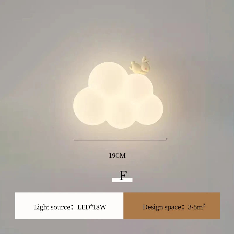 Modern Cute Cartoon LED Wall Lamps Art Creative Animals Balloons Lights for Chidren's Bedroom Living Room Home Decor Chandeliers