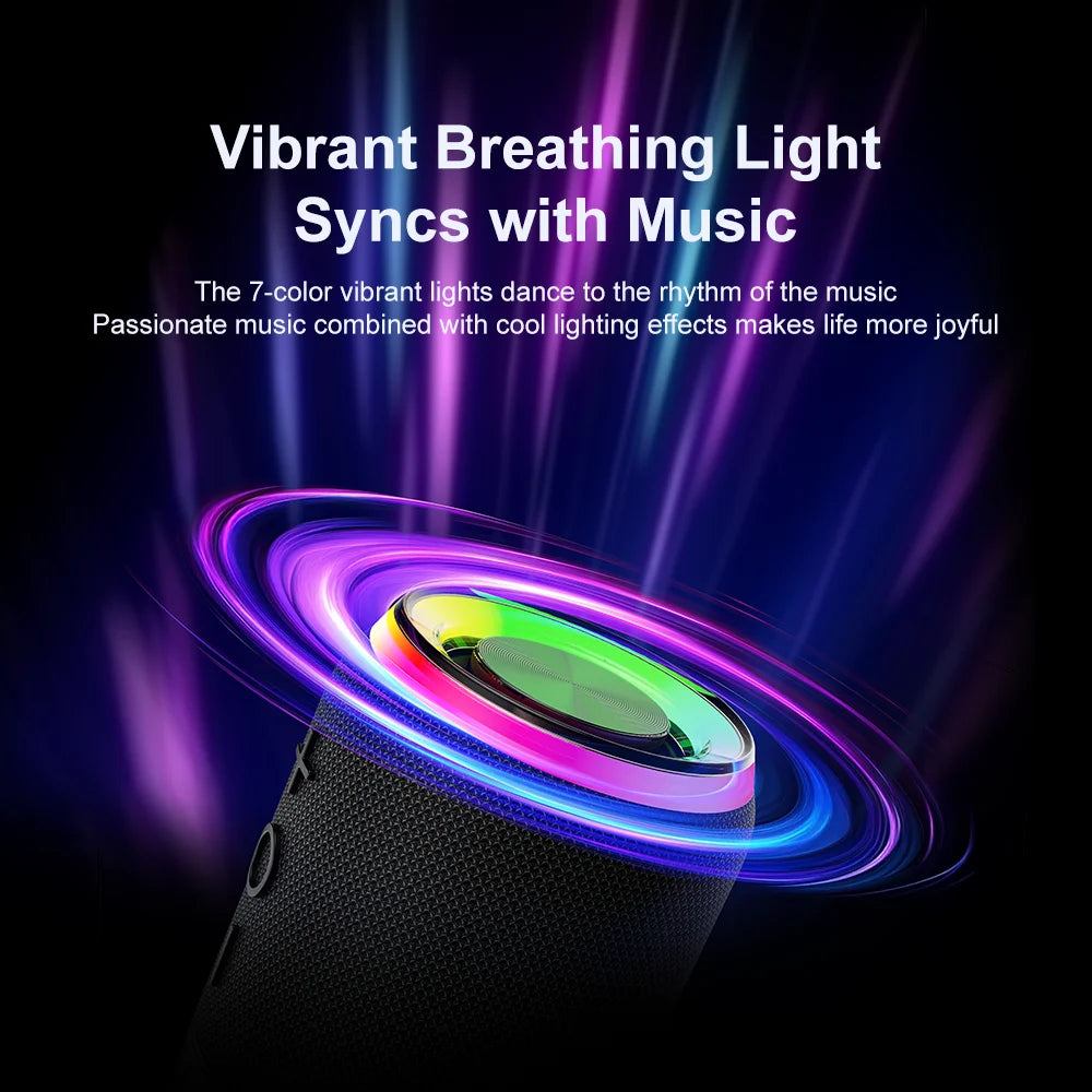 2 In 1 Magnetic Bluetooth Speaker With Dual Speakers RGB Light Portable Wireless Speaker TWS Surround Sound 2000mAh BT5.4 TF/FM