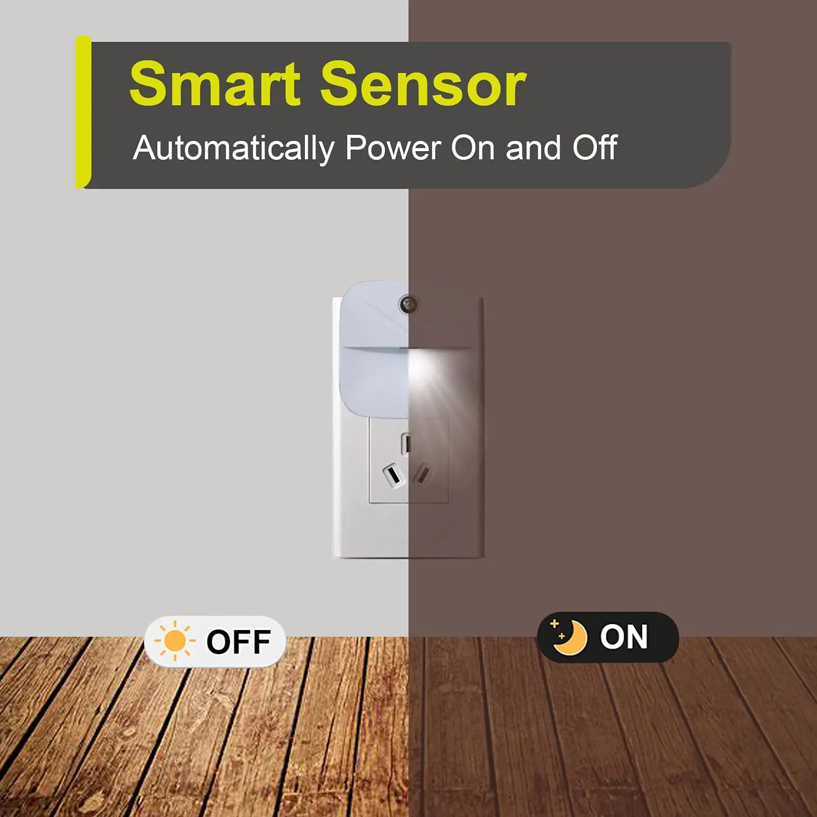 Led Wall Lamp EU Plug-In Smart Light Control Sensor Light 220V Wall Light for Home Corridors Bathrooms Hallways Closet Bedroom