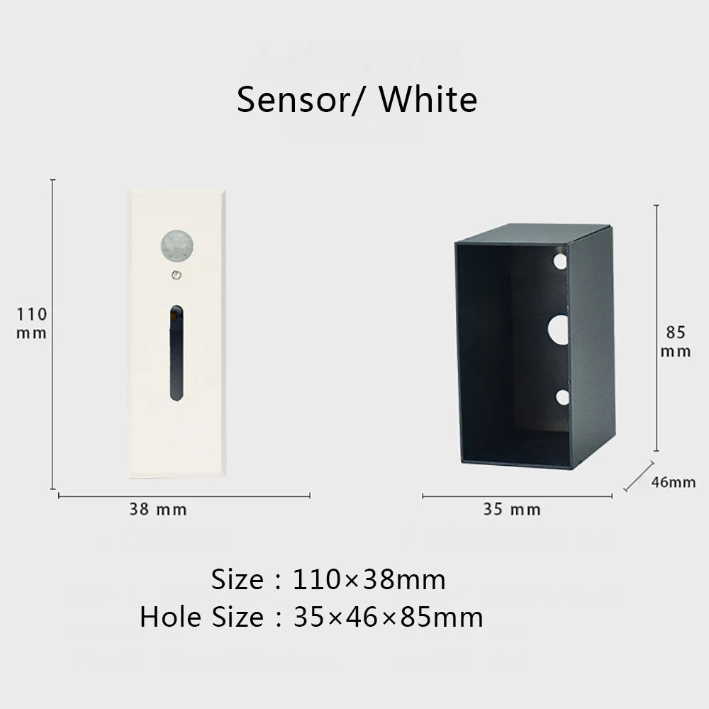 SANDIY Smart Light Intelligent Sensor Lamp Wall Embedded Led for House Step&Stair Foyer Balcony Home Ladder Lighting with Box 3W