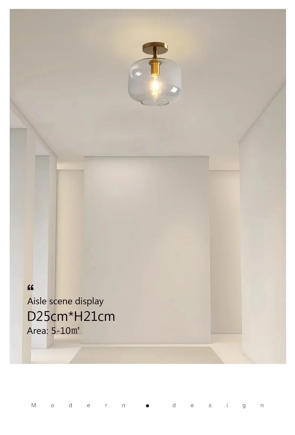 Modern LED Glass Ceiling Light Minimalist Cloakroom Balcony Bedroom Dining Room Lighting Hallway Lamp Indoor Lighting Lampara