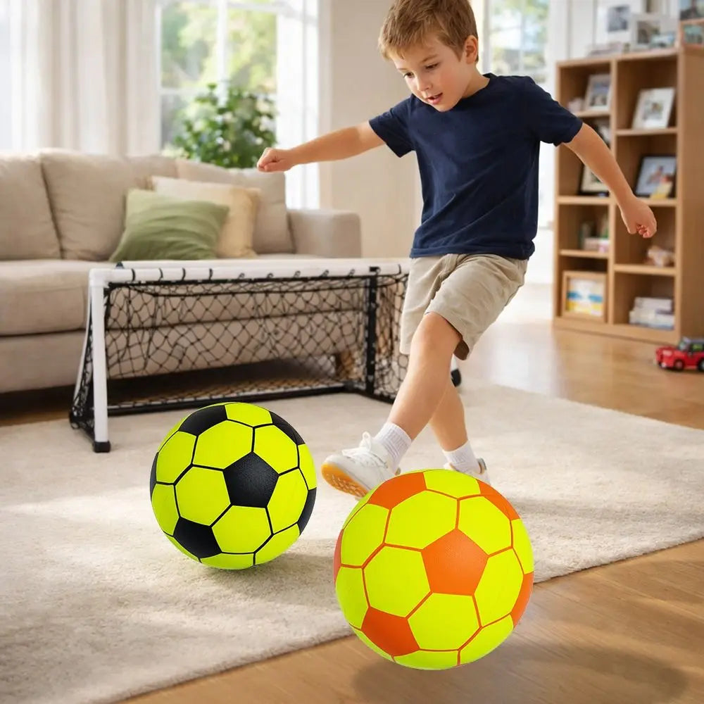 High-Elastic Silent Football Easy to Grip Lightweight Low Noise Foam Soccer Ball 21/24CM Squeezable Indoor Training Ball