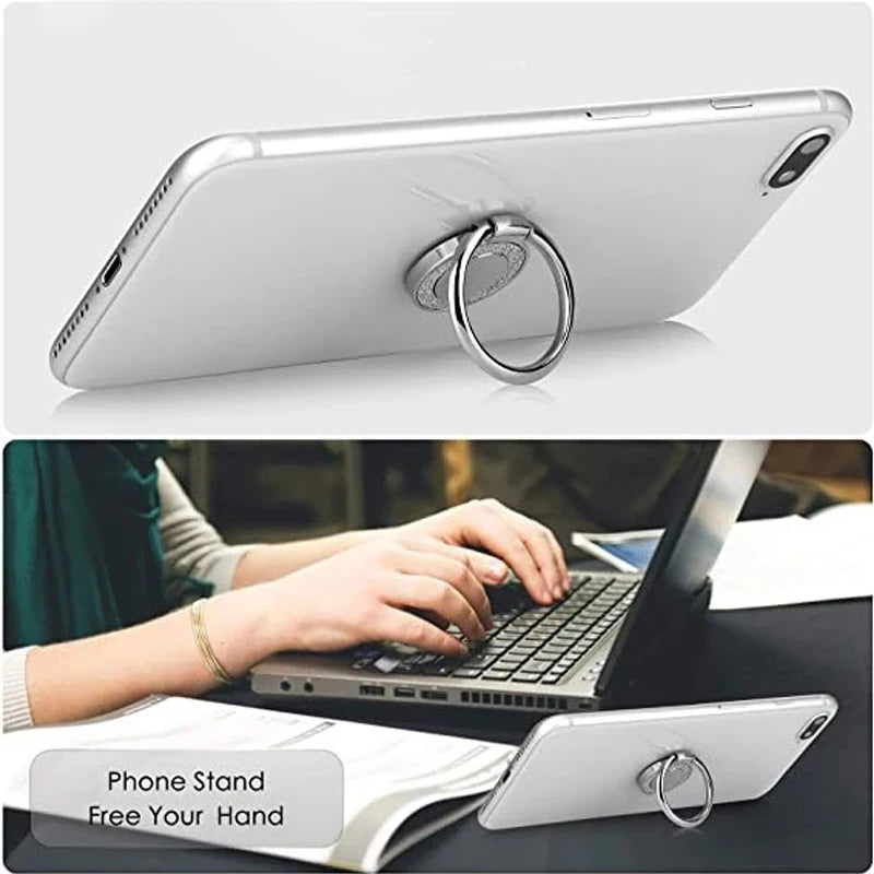 Fashion Stand Mobile Phone Accessories Portable Ring Bracket Bling Finger Ring Phone Holder for Xiaomi iPhone 14 15