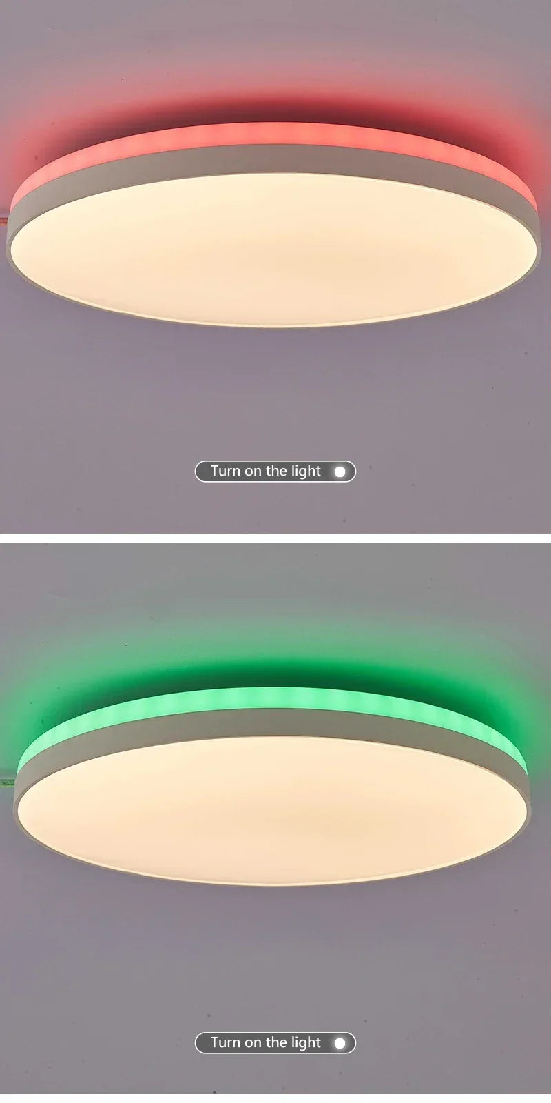 Smart Tuya RGB Ceiling Light with Backlight Bluetooth APP Remote Control Dimming Living Room Bedroom Home Decor Led Ceiling Lamp