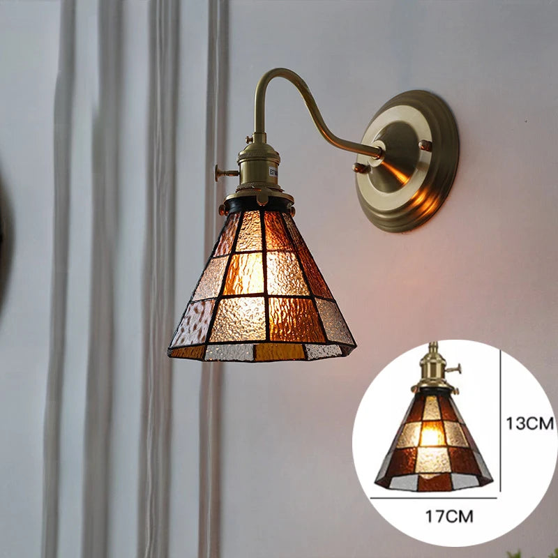 Bedroom LED Wall Lamp Indoor Vintage Interior Lighting Adjustable Night Light For Bedroom Dining Room Cafes Wall Sconce Brass
