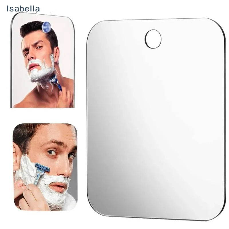♥Shaving Mirror for Bathroom - Portable Rectangular Mirror with Hanging Hole, Acrylic Anti Fog Mirror for Shaving & Grooming