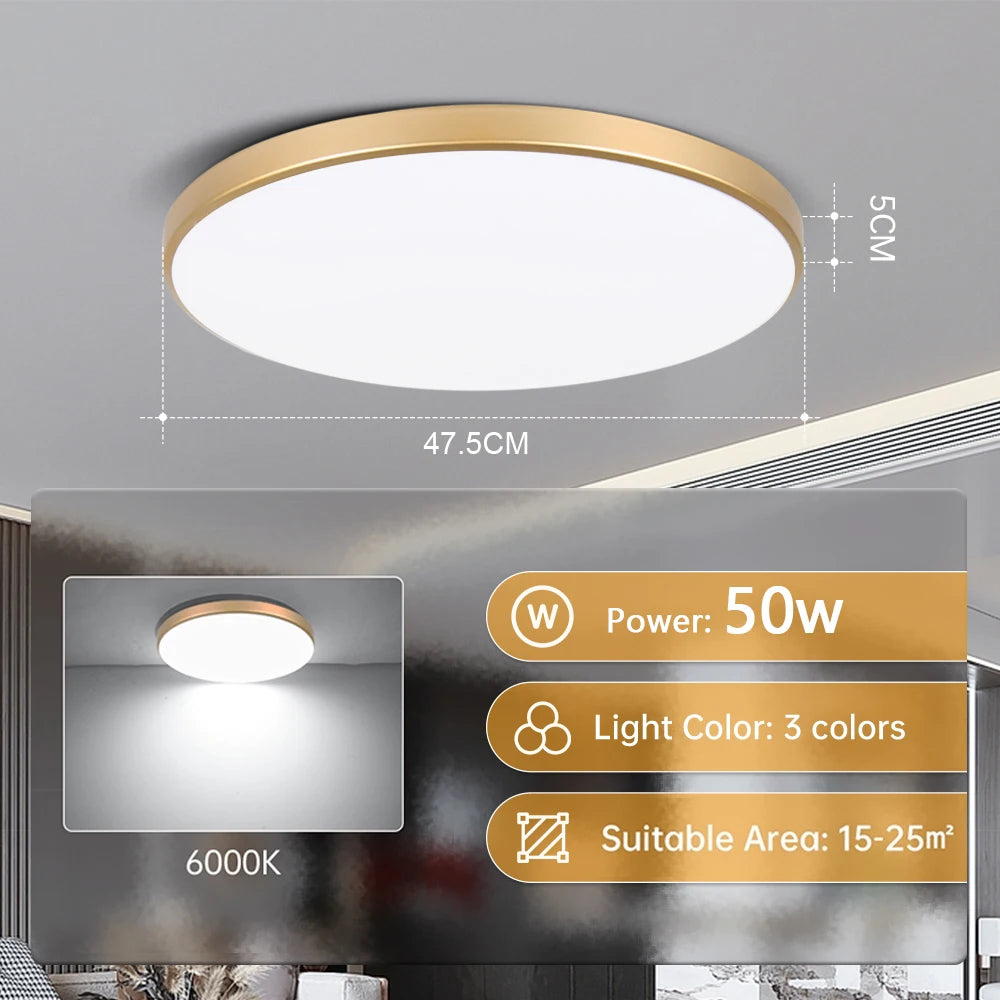Modern Ceiling Lamp 220V Dustproof Led  Ultra-thin Ceiling Chandelier for Indoor Living Room Bedroom Decorative Ceiling Light
