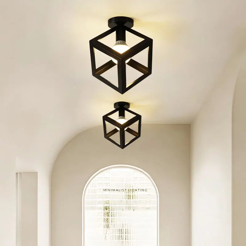 Indoor Retro E27 Ceiling Lamps for Corridor Aisle Interior Vintage Chandelier Lighting Ceiling Lights Fixture Decor for Bedroom