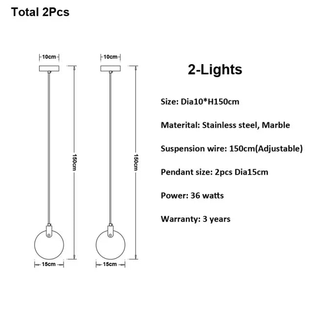 Modern Decorative Lighting Attic Lobby LED Chandelier Luxury Living Room Staircase Marble Pendant Light Villa Ceiling Chandelier
