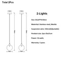 Modern Decorative Lighting Attic Lobby LED Chandelier Luxury Living Room Staircase Marble Pendant Light Villa Ceiling Chandelier