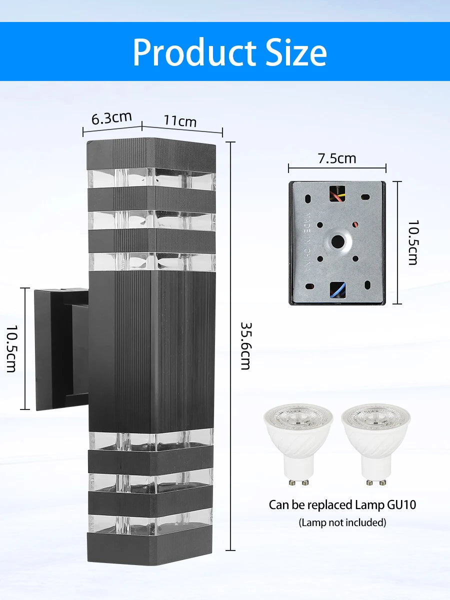 Smart Outdoor Wall Light Waterproof LED Wall Lamps Motion Sensing Porch Lights Exterior Sconce Lamps For Balcony Garden Backyard