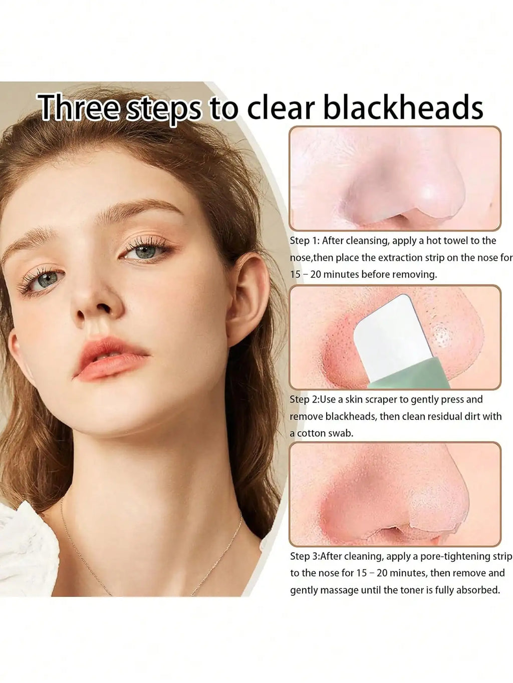 Blackhead and Whitehead Removal Tool for Nose and Face - Skin Pore Cleaner Skin Care Tools for Women