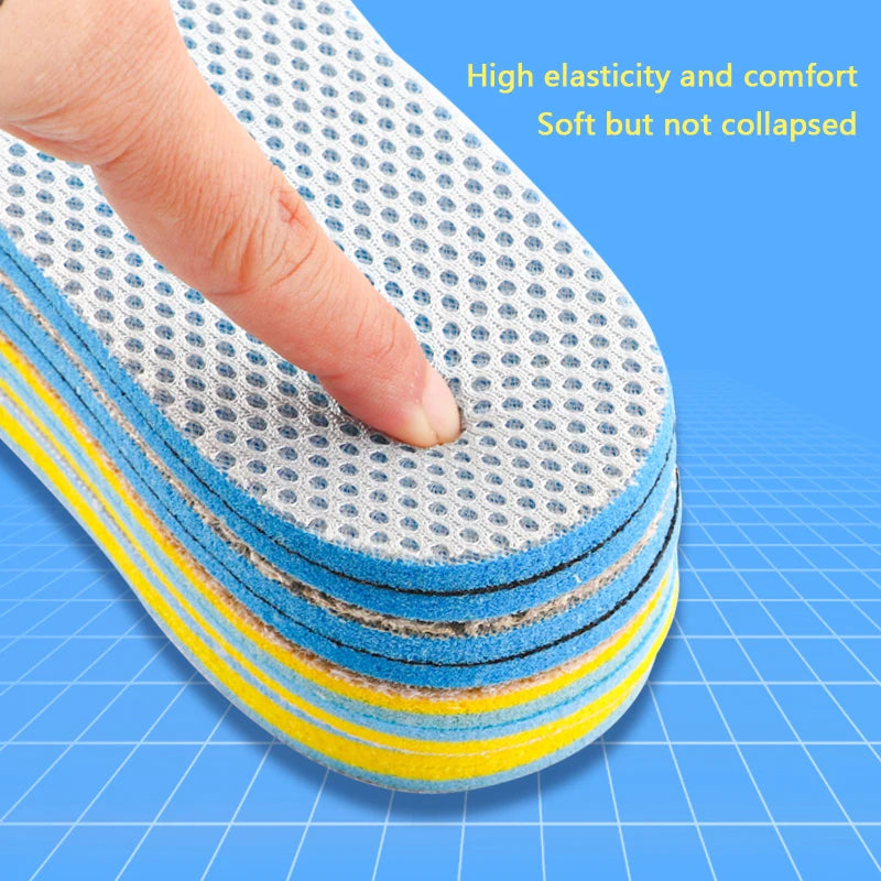 NEW Elastic Sports Insole Double Sided Breathable and Sweat Absorbing, Soft and Thickened Shock Absorption Basketball Insole