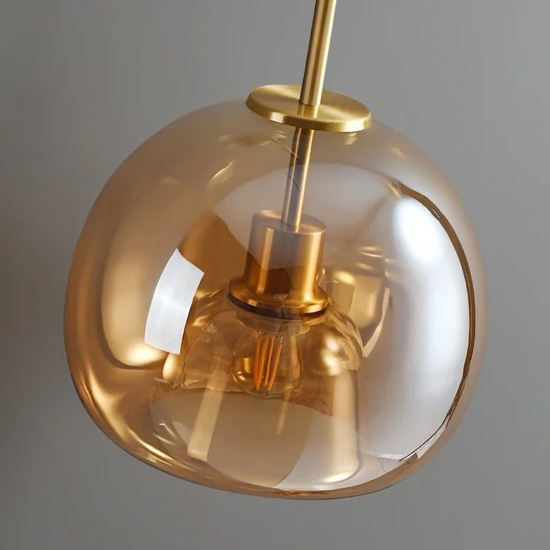 Nordic Modern Glass Ceiling Lamp Bedroom Bedside Restaurant Kitchen Bar Island  Hanging Led Chandelier Lights Indoor Lighting