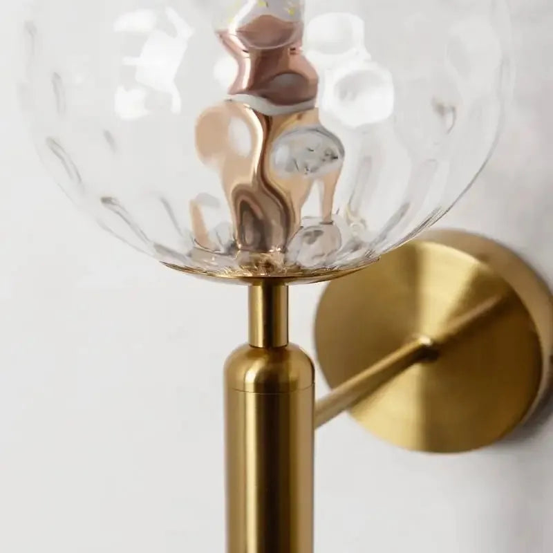 Nordic bathroom mirror front light simple glass wall lamp E14 living room bedroom modern background stair hotel aisle light