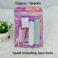 15PCS(3packs ) Disposable Nail Art Tools - Portable Sealed Foot Care Kit with Mini Nail Fil Travel-Friendly for Home, Salon