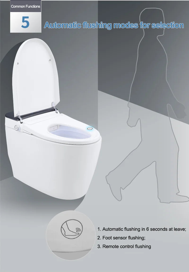 Bathroom New Design Smart Toilet Cleaning Automatic Intelligent Toilet Smart Toilet Floor Mounting