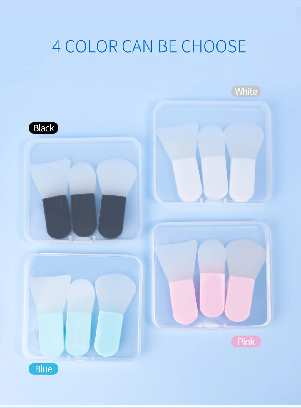 Makeup Brushes 3 Pcs Skin Care Brush SPA Professional Silicone Facial Mask Face Cleanser Massager Beauty Tools For Brush