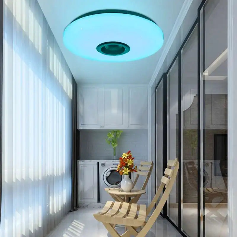 RGB Smart Home LED Ceiling Light With Speakers For Music APP Remote Control Bluetooth Interior Decoration Bedroom Party