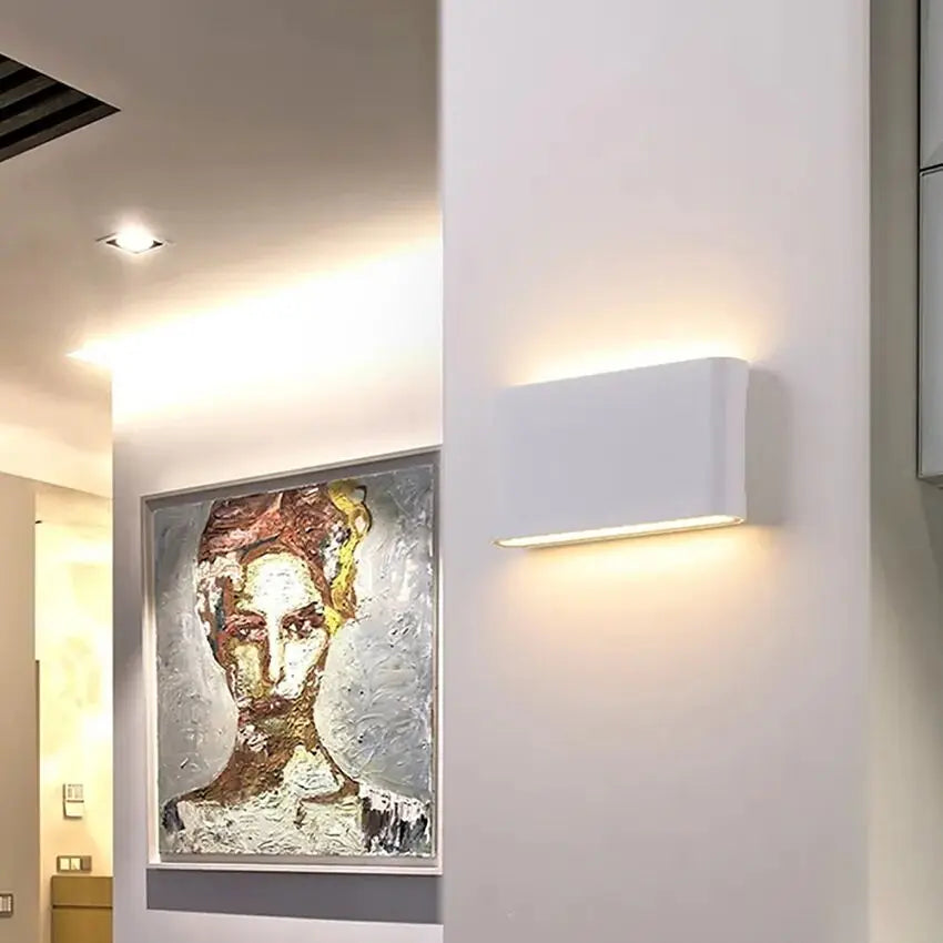 Led Wall Lighting 12W Aluminum Outdoor IP65 Waterproof Modern Indoor Wall Lamp for Bedroom Living Room Porch Garden Light