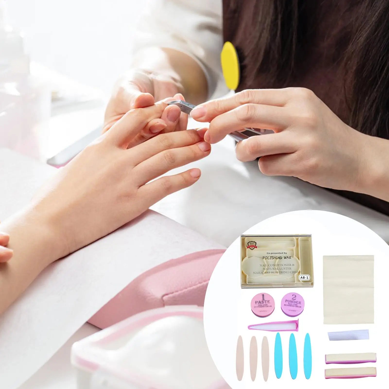Nail Manicure Kit With Buffer Shine Pedicure Kit Natural Nail Prep Set For Women Girls Beginner Home Salon Daily Party
