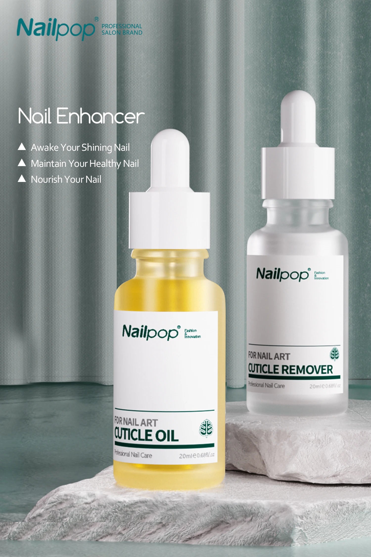 Nailpop Cuticle Remover and Cuticle Oil Repair Nail Care Kit Nail Treatment for Damaged Nails Dead Skin Remover Manicure