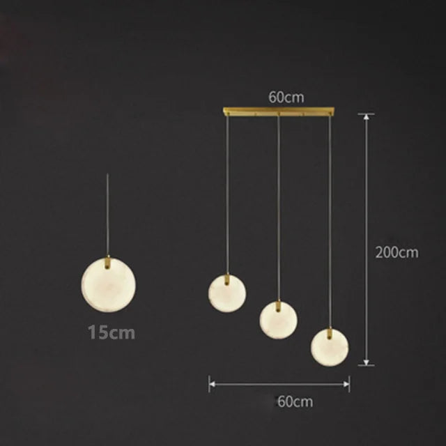 Modern Decorative Lighting Attic Lobby LED Chandelier Luxury Living Room Staircase Marble Pendant Light Villa Ceiling Chandelier