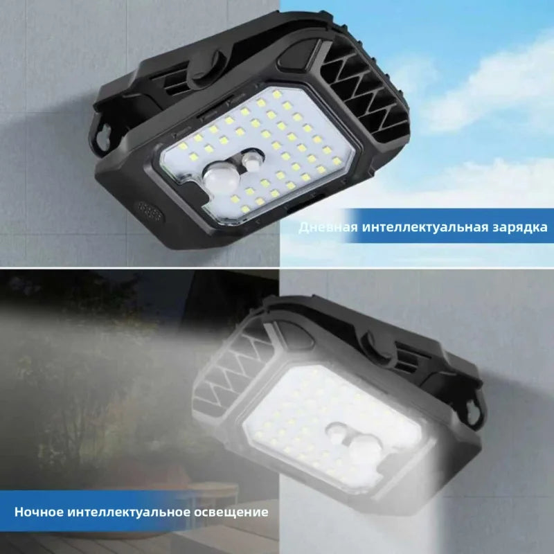 Motion sensor solar outdoor wall lamp with charging clip waterproof LED light for garden driveway porch security