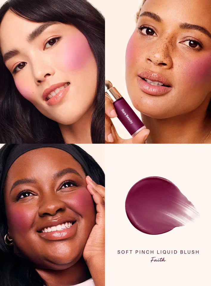 Rare Beauty Creamy Powder Blush Soft Focus Luminous Glow Buildable Pigment Lightweight Long Lasting Non-Fading Rosy Cheek Makeup
