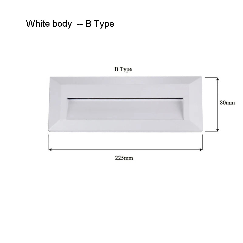 6W LED Outdoor Indoor External Wall Sconces Light Waterproof Fixture Decks Step Stair Pathway Yard Surface Mount Footlight Lamp