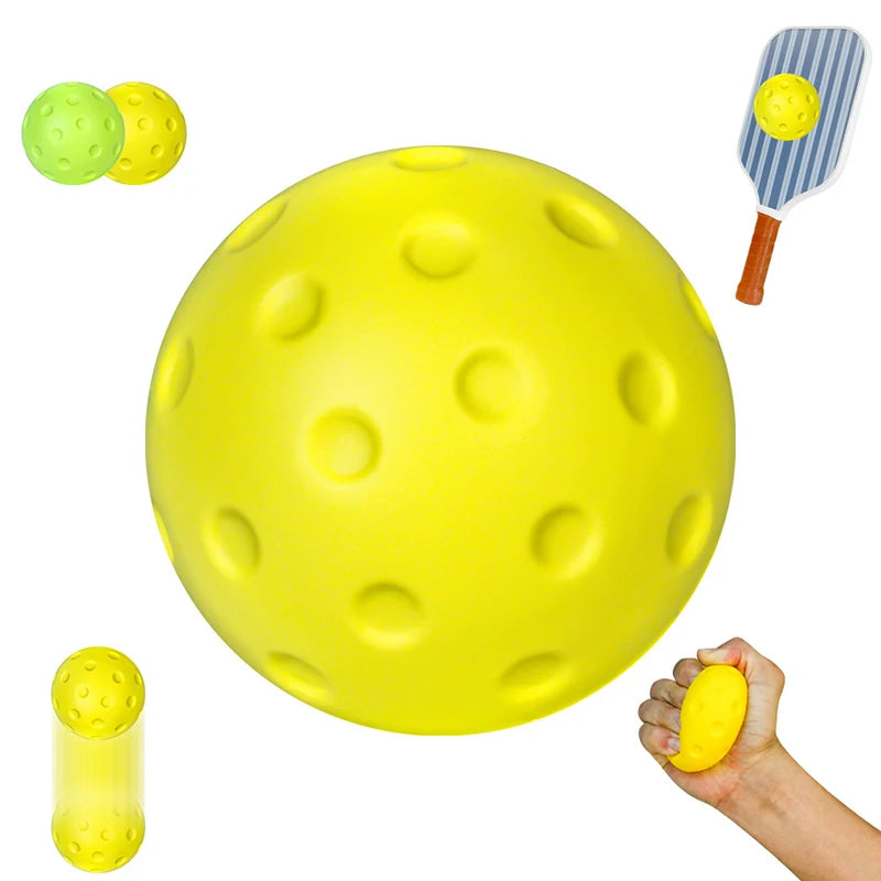 Silent & Sturdy Indoor Pickleball Balls, 1/3pcs, 74mm, PU Foam, Suitable for Practice and Tournaments