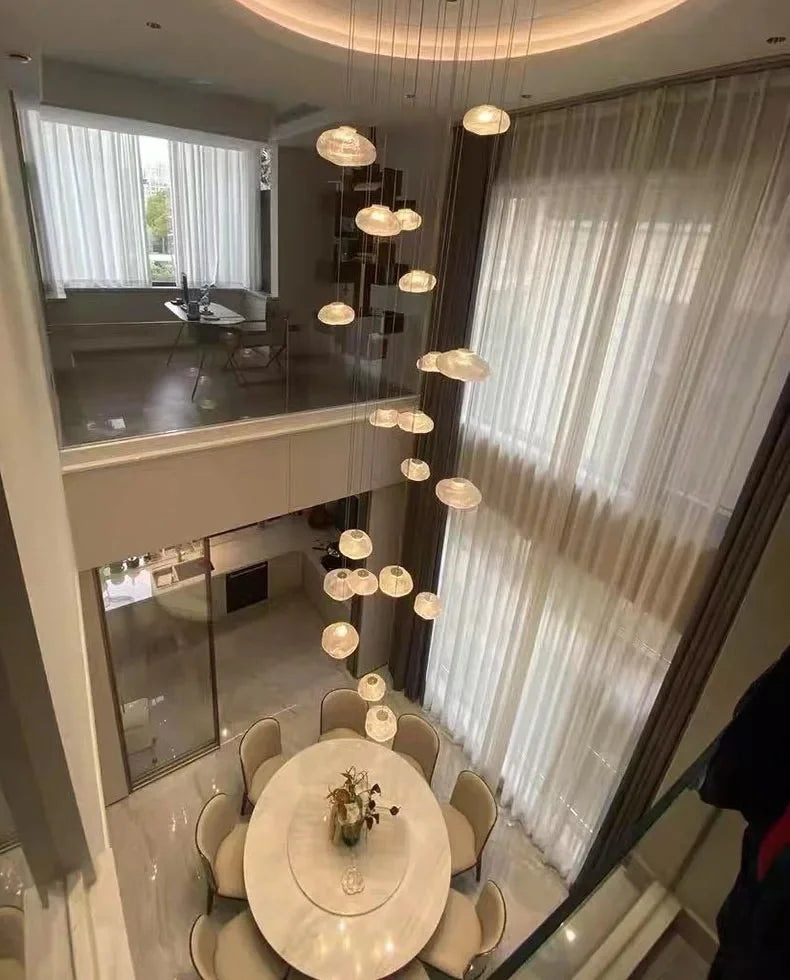 Modern Light Luxury Home Decoration LED Chandelier Staircase Light Living Room Chandelier Indoor Lighting