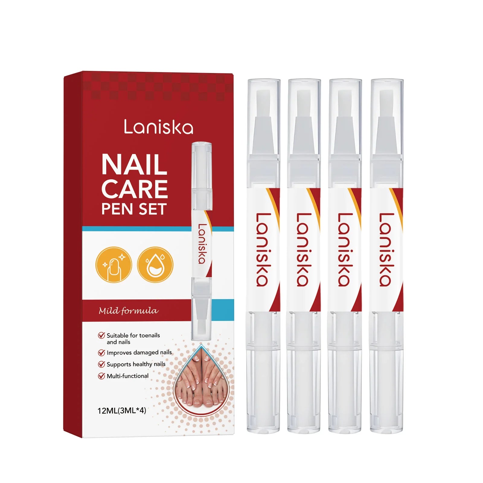 Nail Repair Pen Set Treatment Damaged Reduce Cracking Improve Dry Cuticle Remove Dead Skin Nourishing Portable Nail Care Product