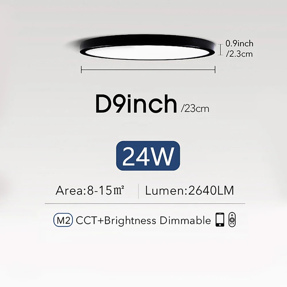 Smart Led Ceiling Light with Remote Control 3 Colors Dimmable Ceiling Lights Ultrathin Panel Lamps Bedroom Kitchen Ceiling Lamp