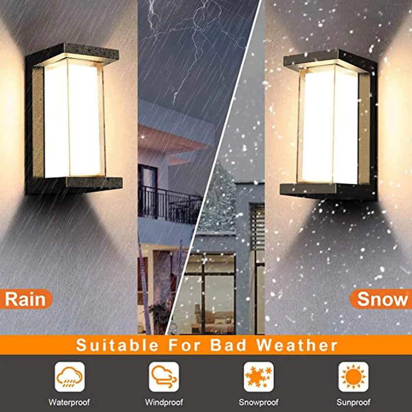 Smart WiFi LED Wall Lamp Indoor outdoor with Alexa Remote Control  RGBCW Wall Light for House Porch Front Door