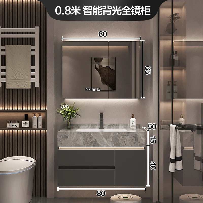 Simple Luxury Bathroom Cabinets Washbasin Vintage Toilet Drawer Bathroom Cabinets Storage Mirrors Mobili Per La Casa Furniture