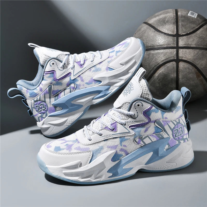 Flying Weave Breathable Basketball Shoes, Soft And Comfortable, Thickened Shock-absorbing Sole, Durable For Daily Sports Outdoor