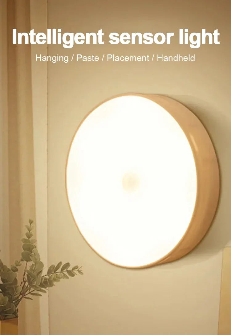 3pcs Motion Sensor LED Night Light USB Rechargeable Night Lamp For Kitchen Cabinet Wardrobe Lamp Staircase Wireless Closet Light
