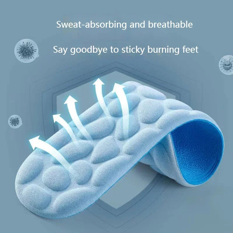 2/4pcs Soft Massage Memory Foam Insoles for Sport Running Shoes Sole Breathable Cushion Pads Women Men Feet Orthopedic Insoles