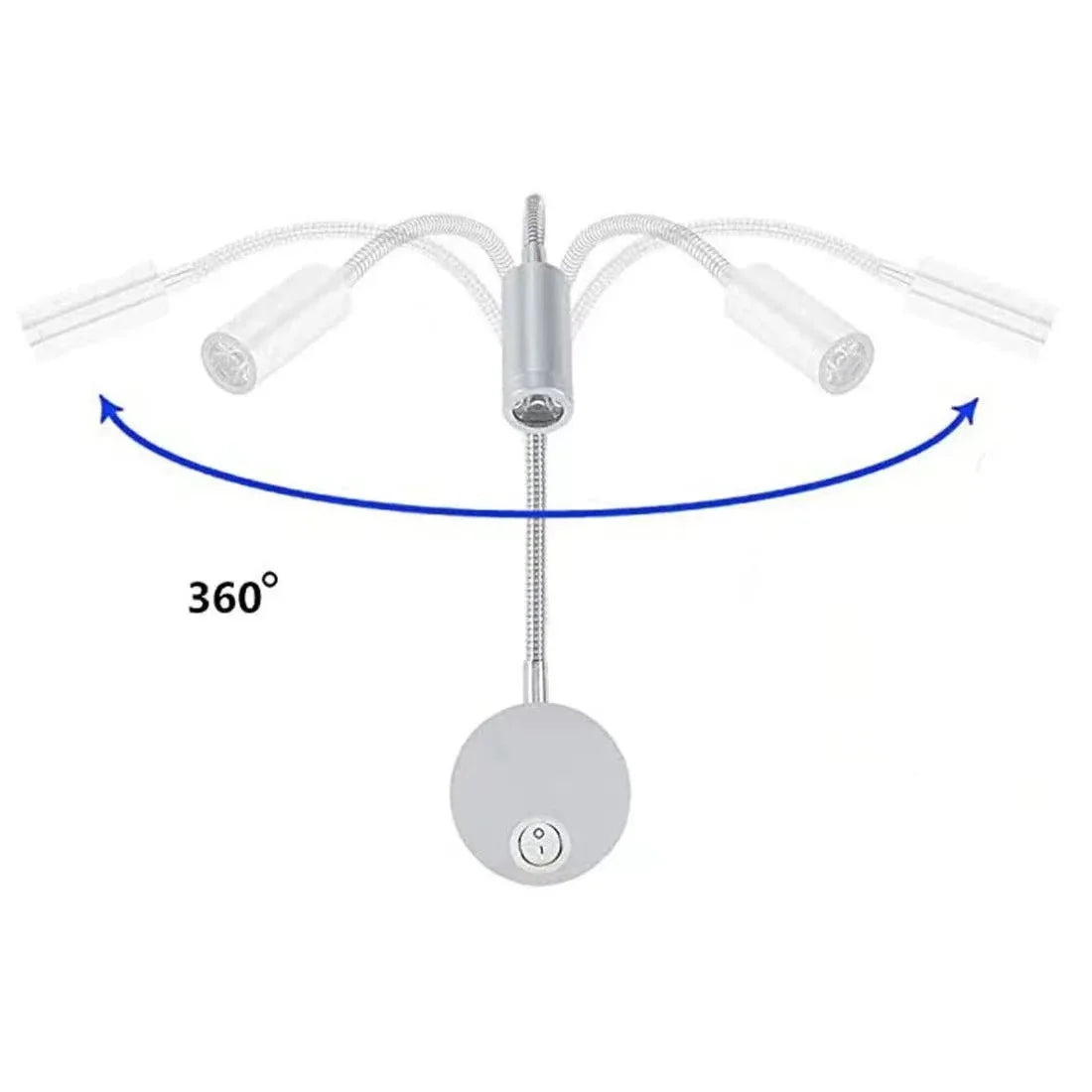 LED Tube Spotlight Indoor Hotel Room Bedside Bedroom Reading Light Counter Universal Work Wall Light